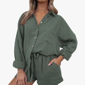 Women’s Olive Green 2 Piece Set